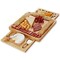 Casafield Bamboo Cheese Board Gift Set, Charcuterie Board Serving Platter with Stainless Steel Knives for Entertaining, Birthdays, Weddings